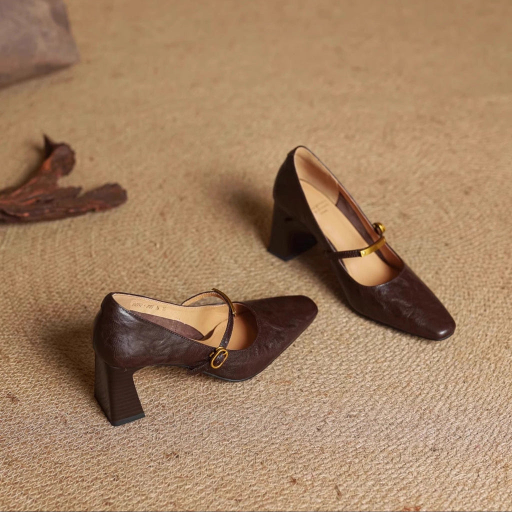 Elise | Classiche Mary Jane con Tacco a Blocco