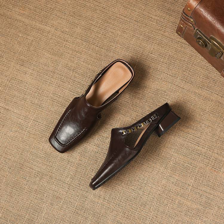 Vivienne | Mules Slingback a Punta Quadrata