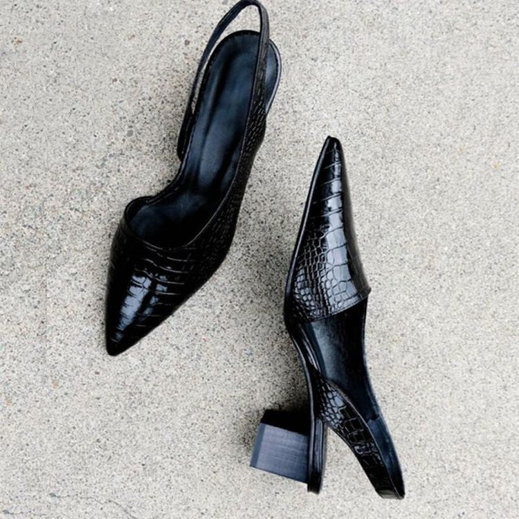 Lynn | Escarpins slingback à talon bloc élégant