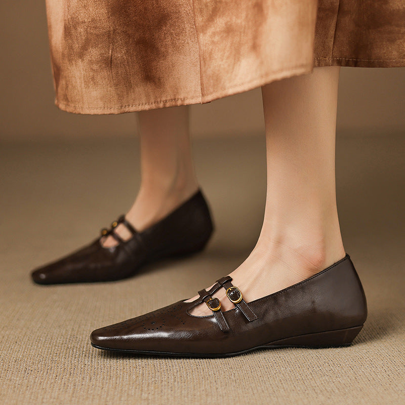 Etta | Mules a doppia fascia con brogue