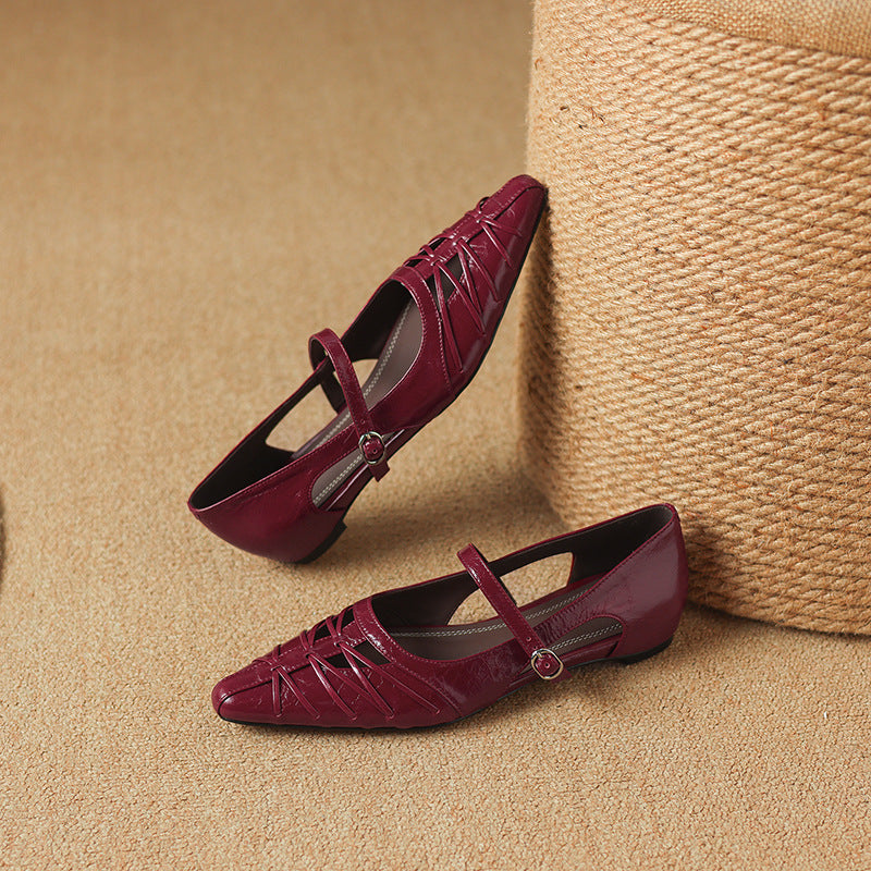 Margery | Ballerine Mary Jane con Cinturino Punta