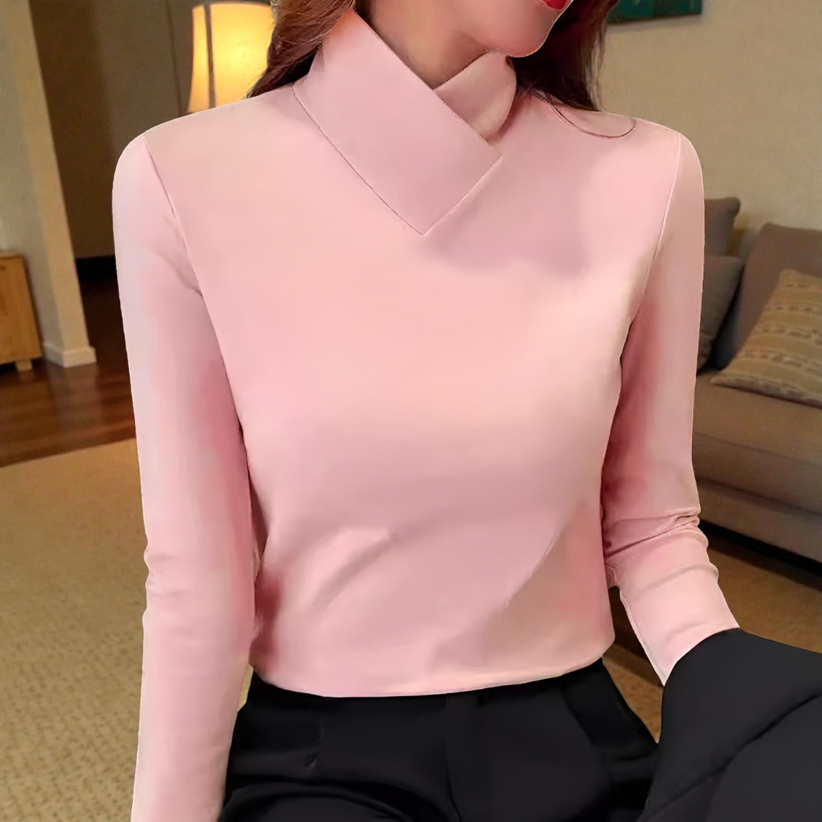 Corinna | Top Elegante con Collo Alto
