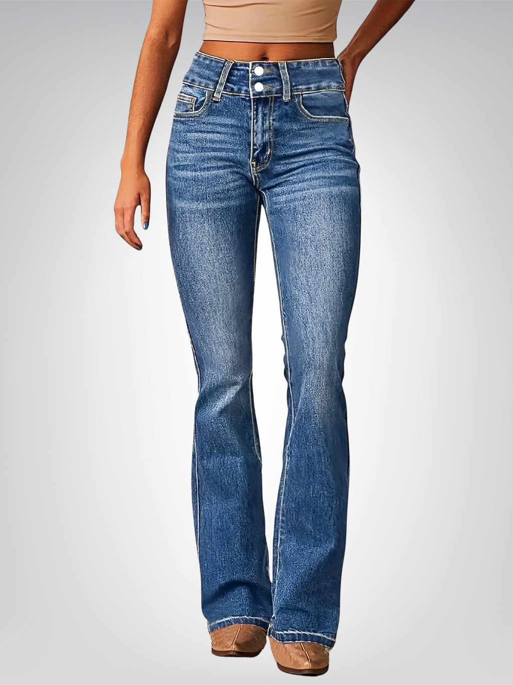 Ariane | Jeans svasati a vita alta elasticizzati
