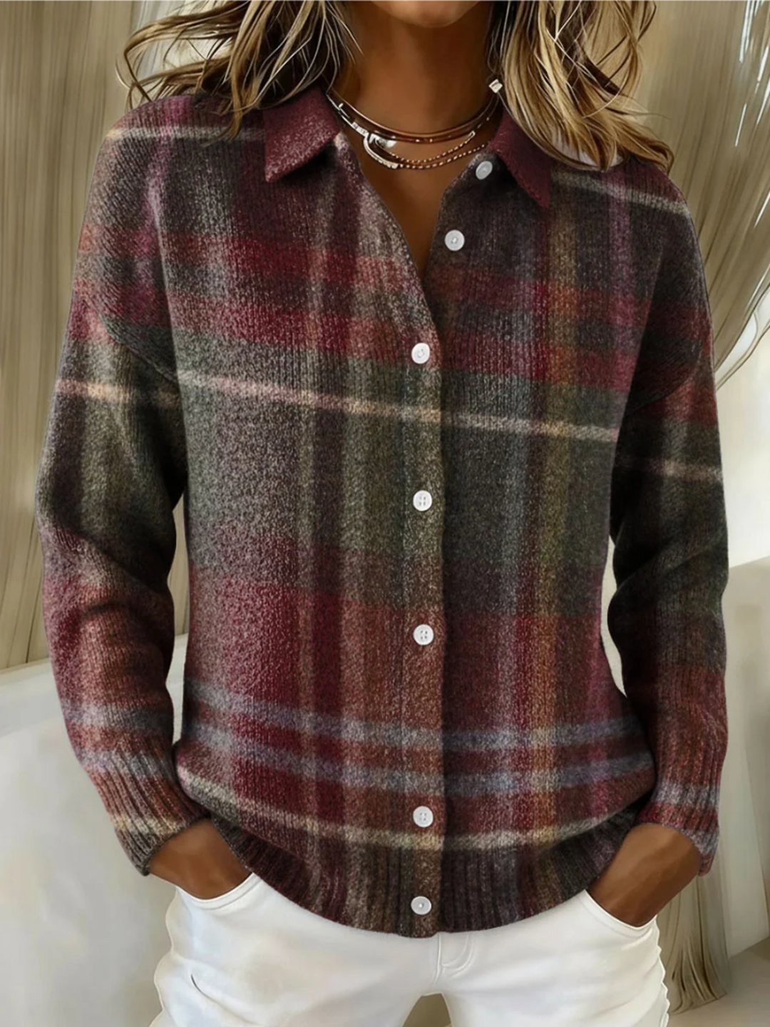 Christin | Cardigan Classico a Righe
