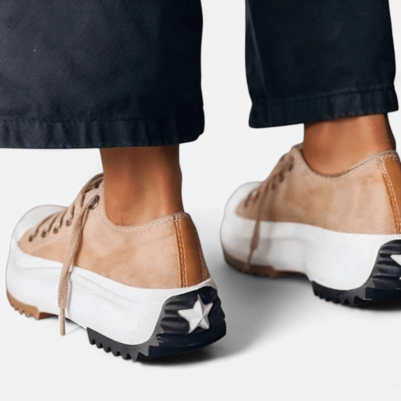 Carlotta - Sneakers in pelle con piattaforma dallo stile trendy