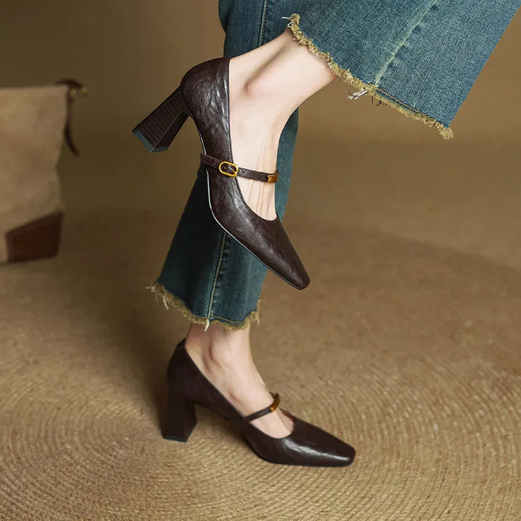 Elise | Classiche Mary Jane con Tacco a Blocco