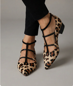 Bridget - Scarpe con tacco e cinturino leopardato