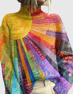 Clara | Maglione con Collo Alto Artistico