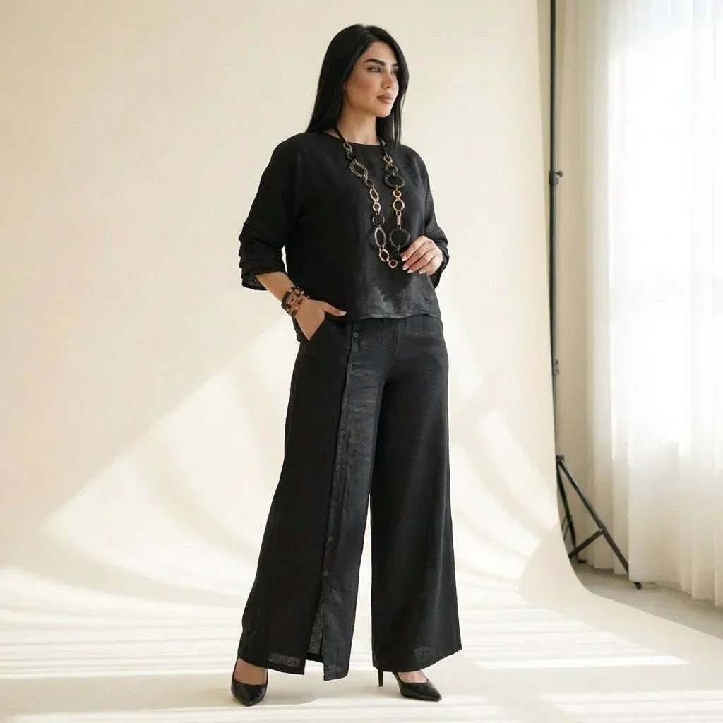 Claudia | Completo Top e Pantaloni Palazzo