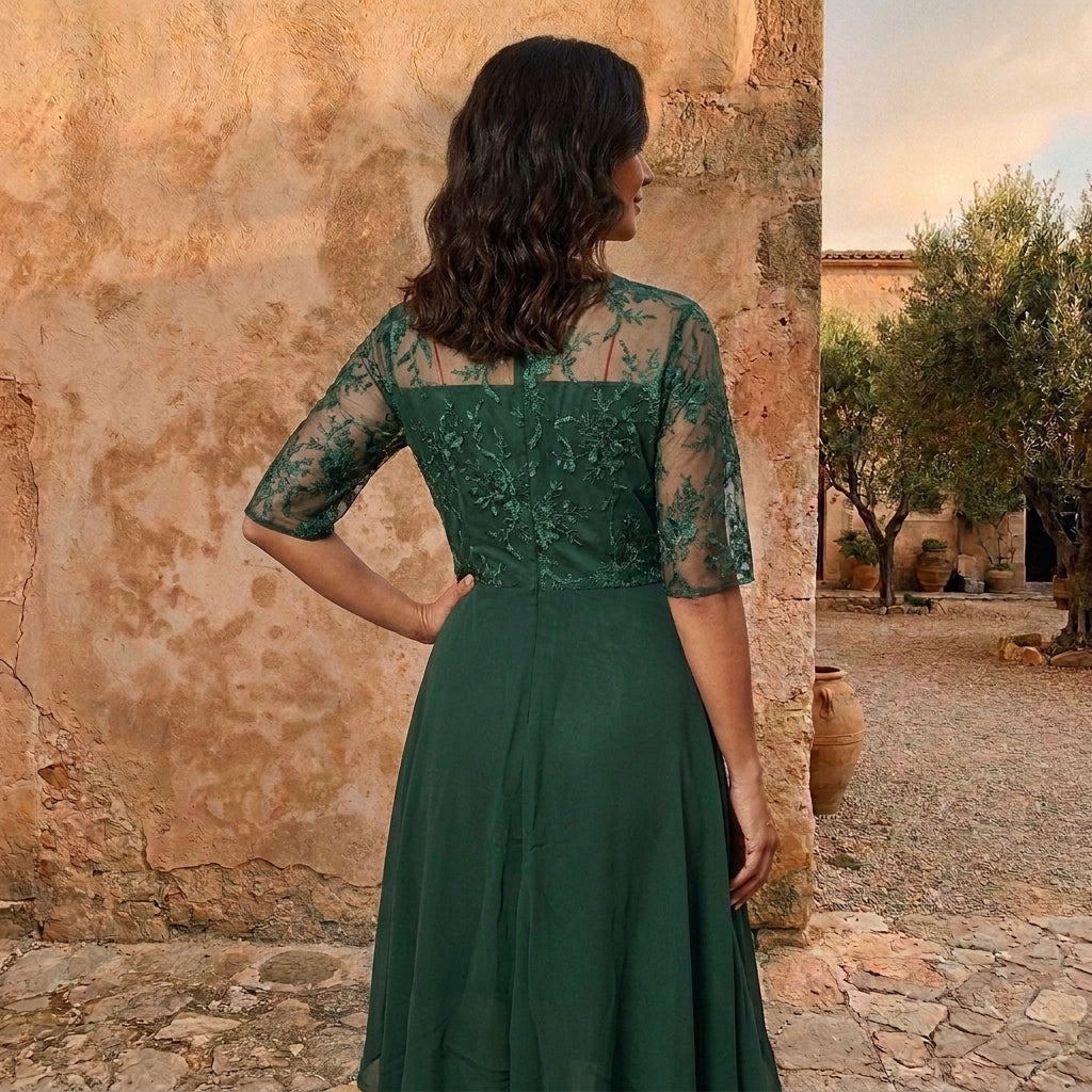 LOLA CASTELL | ABITO IN GEORGETTE ELEGANTE