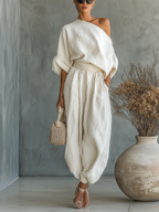 Eleonora | Set elegante monospalla due pezzi
