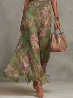 Lidia | Abito Maxi Halter Floreale Elegante