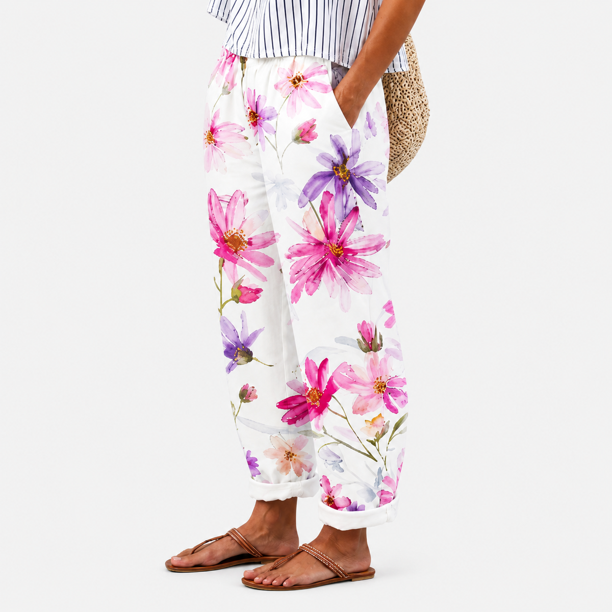 Pantaloni da Giardino Floreali Confortevoli