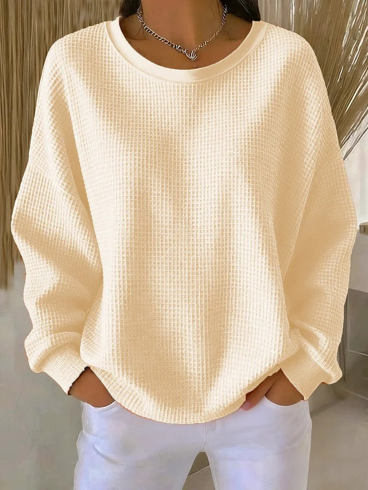 Cecilia | Maglione Relaxed in Tessuto Waffle