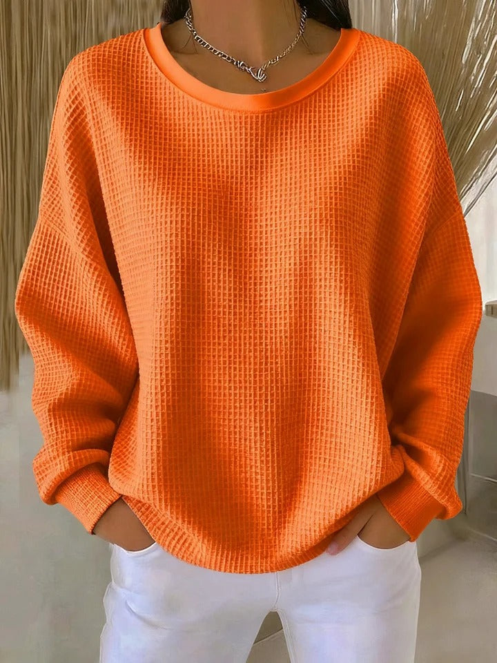 Cecilia | Maglione Relaxed in Tessuto Waffle