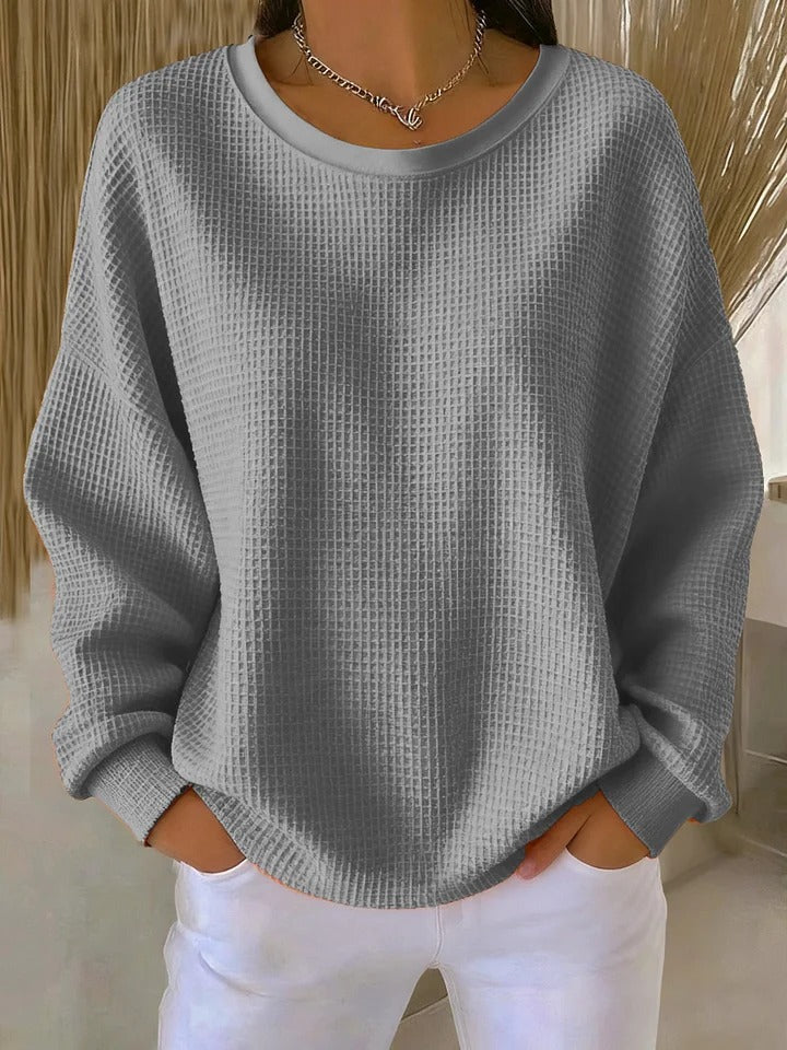 Cecilia | Maglione Relaxed in Tessuto Waffle