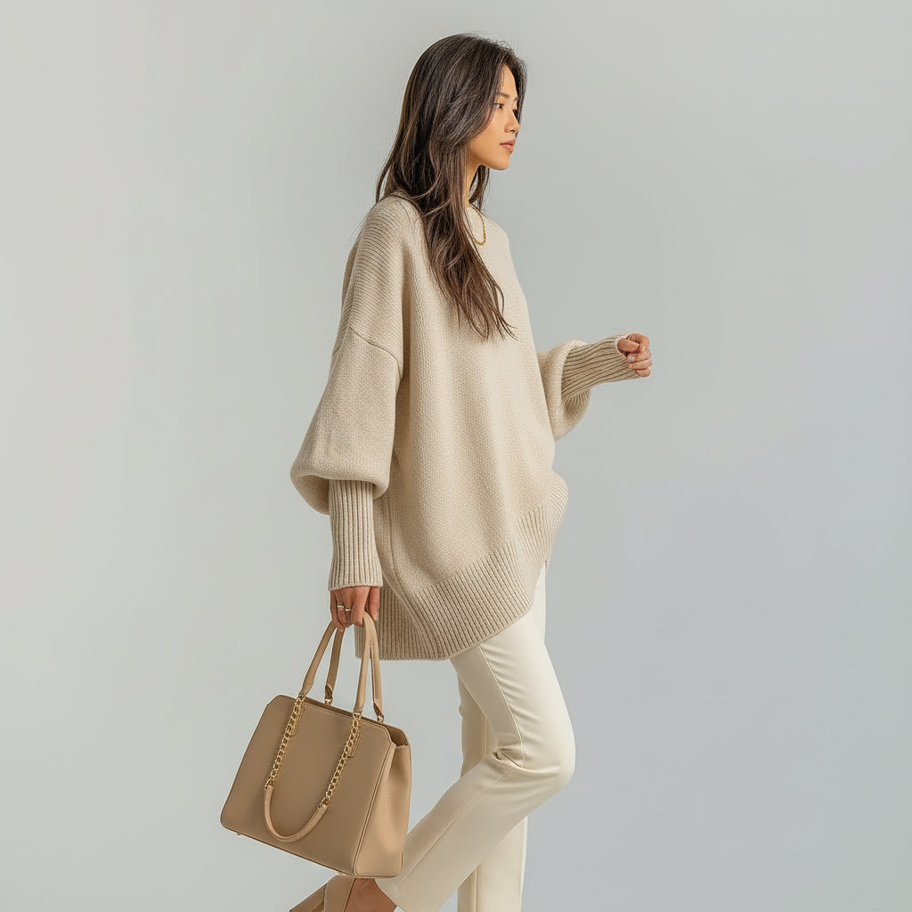 Helene | Poncho Asimmetrico Drappeggiato