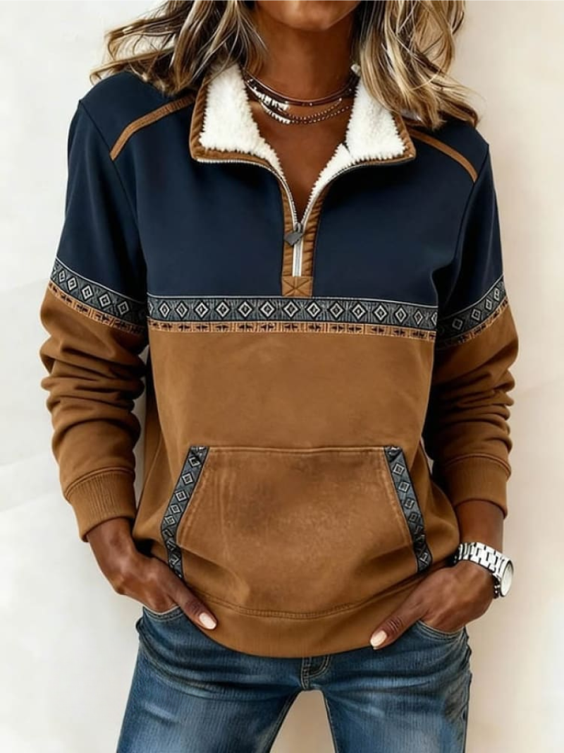 Deirdre | Pullover Mezza Zip Confortevole