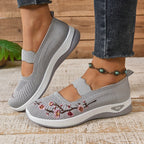 Aurore | Baskets en maille avec broderie florale