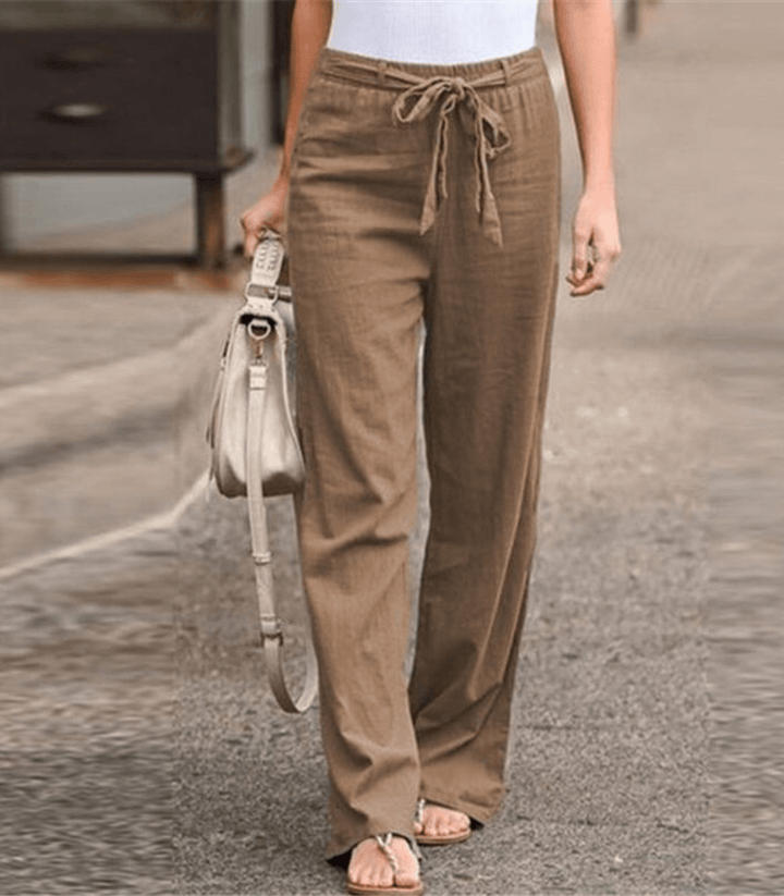 Joleen - Pantaloni Relaxed per Donne con Corda di Regolazione e Vita Elastica