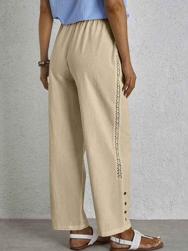 Shania - Pantaloni Relax con Bottoni