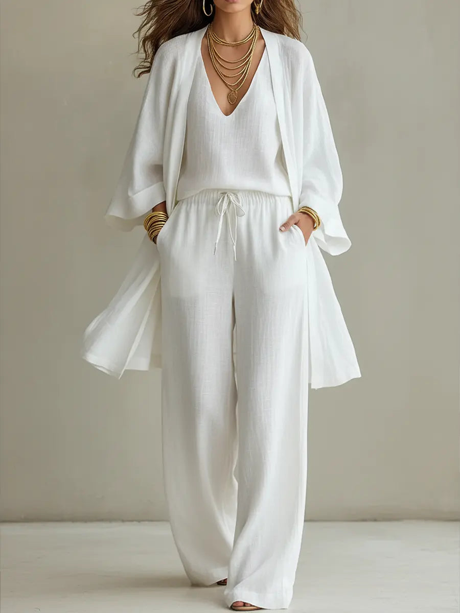 Rosalinda | Completo Casual in Lino a 3 Pezzi