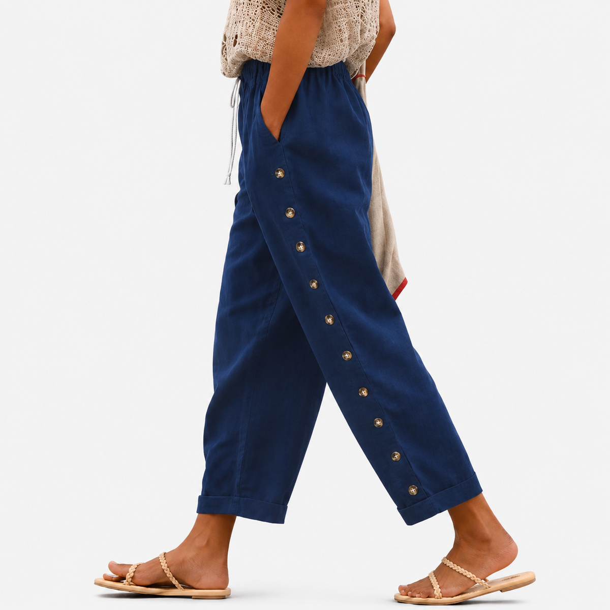 Pantaloni con Bottoni Midnight Coast