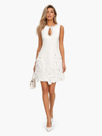 Abito Mini Elegante Senza Maniche con Cut-Out