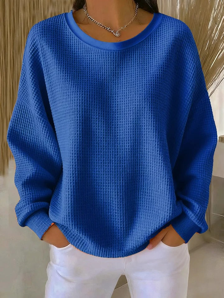 Cecilia | Maglione Relaxed in Tessuto Waffle