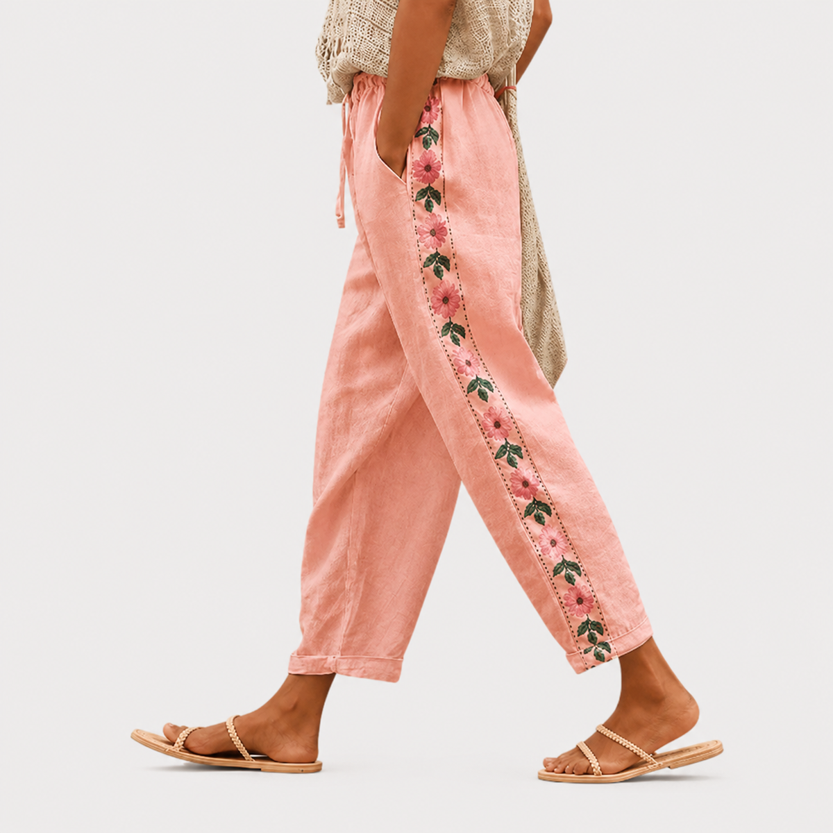 Pantaloni Leisure Blush Bloom