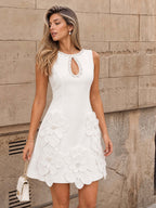 Abito Mini Elegante Senza Maniche con Cut-Out