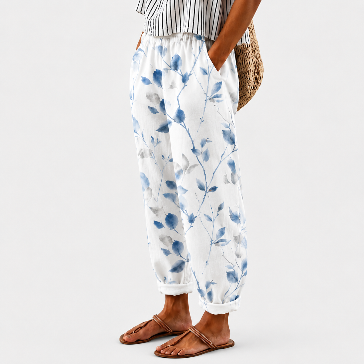 Pantaloni Confort Blu Salice