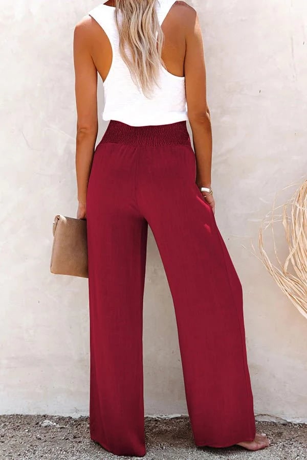 Riana - Pantalone Relax Vita Alta