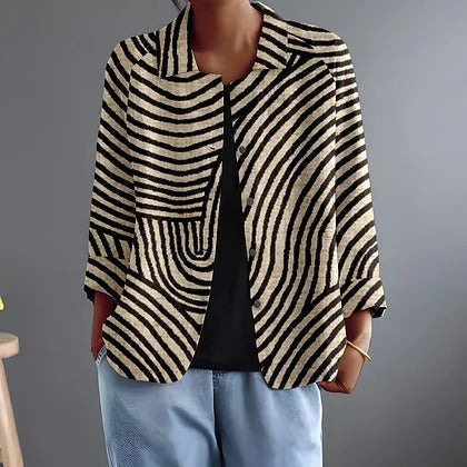 Hazel | Blazer Striato Aperto