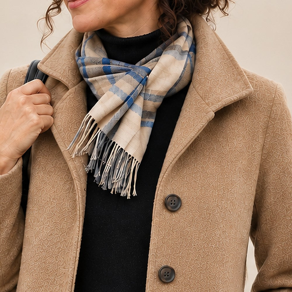 Greta · Cappotto di panno con sciarpa in regalo