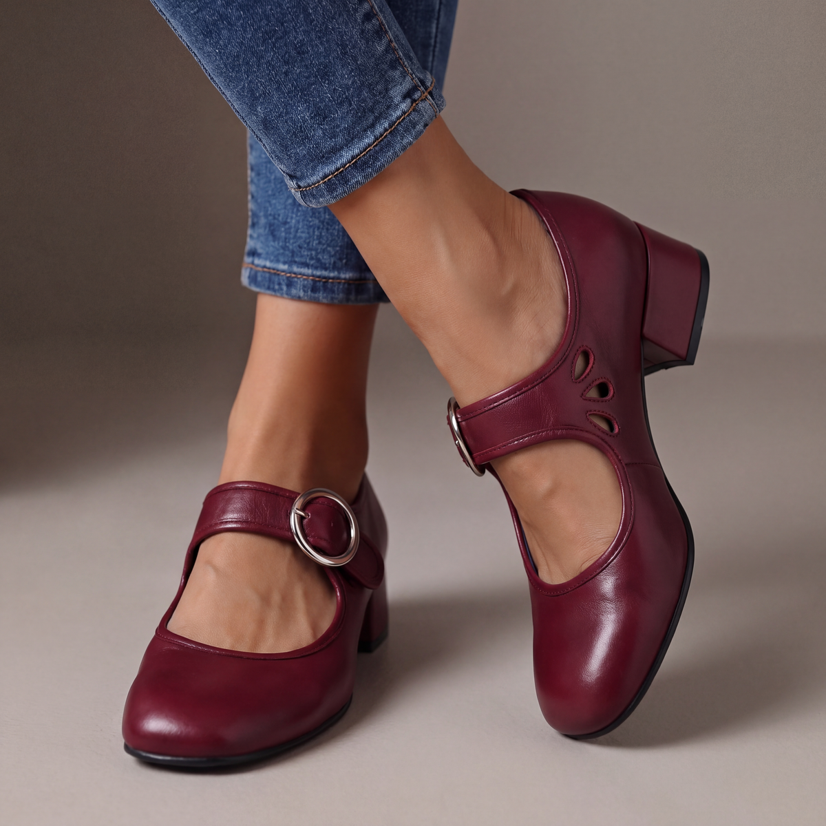 Elowen | Mary Janes con Tacco a Blocco e Fibbia