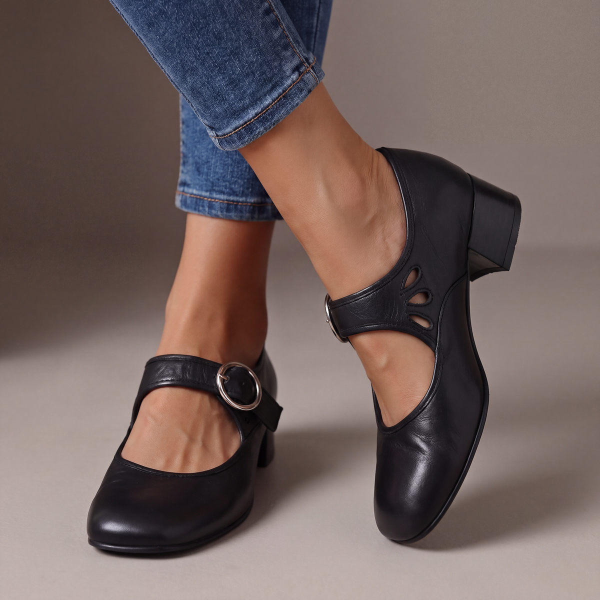 Elowen | Mary Janes con Tacco a Blocco e Fibbia