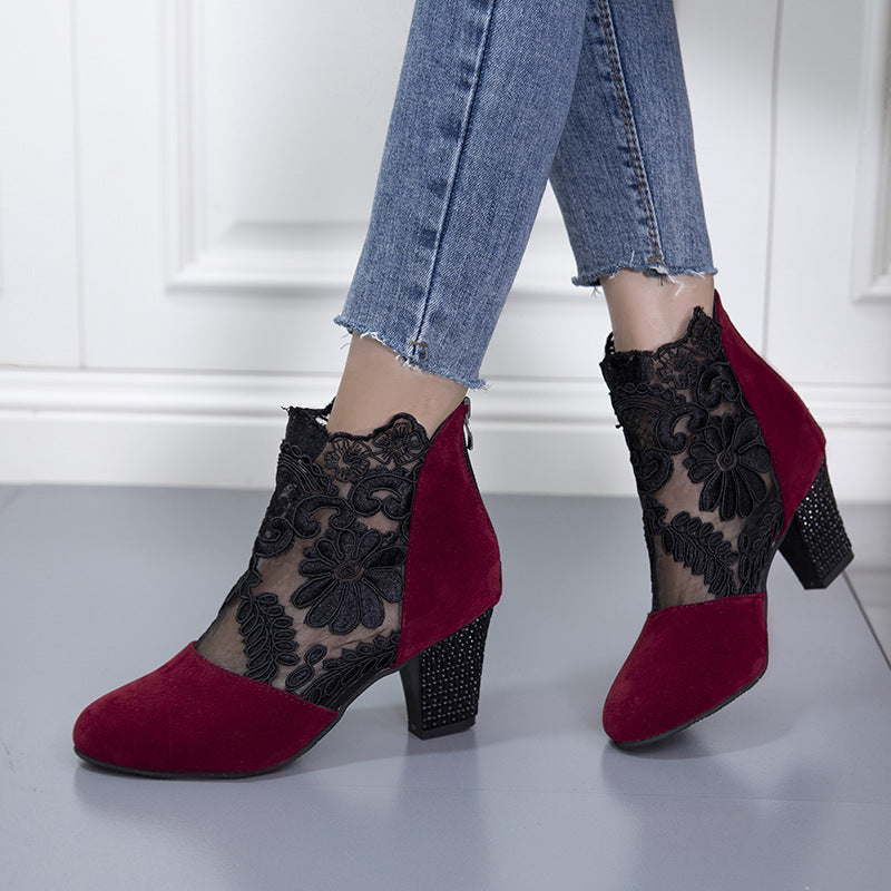 Marise | Bottines tendance avec détails en dentelle