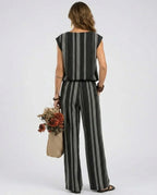 Alessia - Elegante set a righe di due pezzi