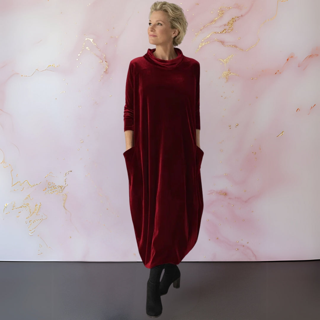 Elena | Abito Maxi in Velluto