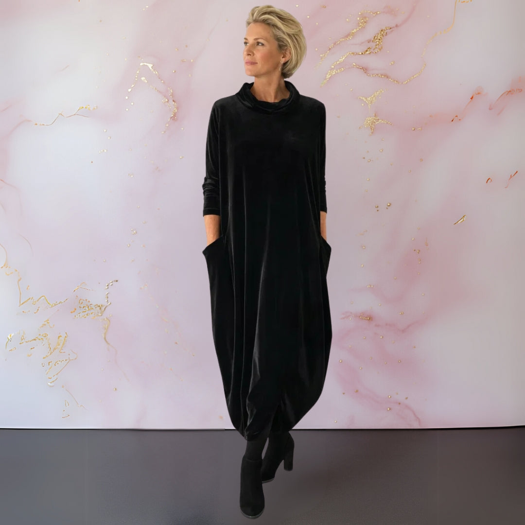 Elena | Abito Maxi in Velluto