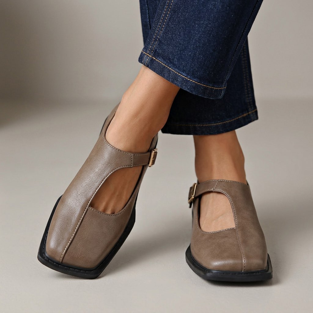 Elspeth | Scarpe Flat T-Strap Senza Tempo