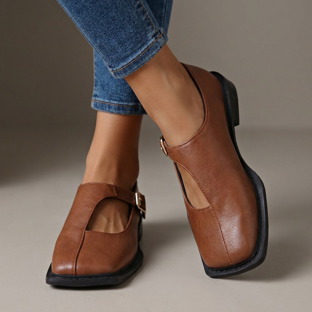 Elspeth | Scarpe Flat T-Strap Senza Tempo