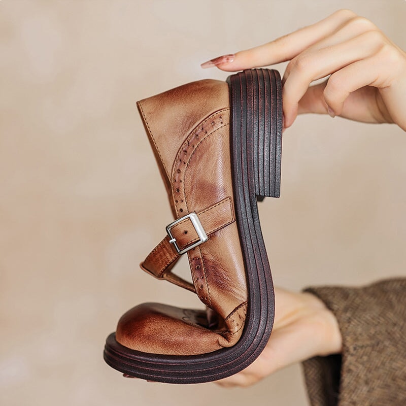 Mattea Mary Janes - Elegante scarpa in pelle