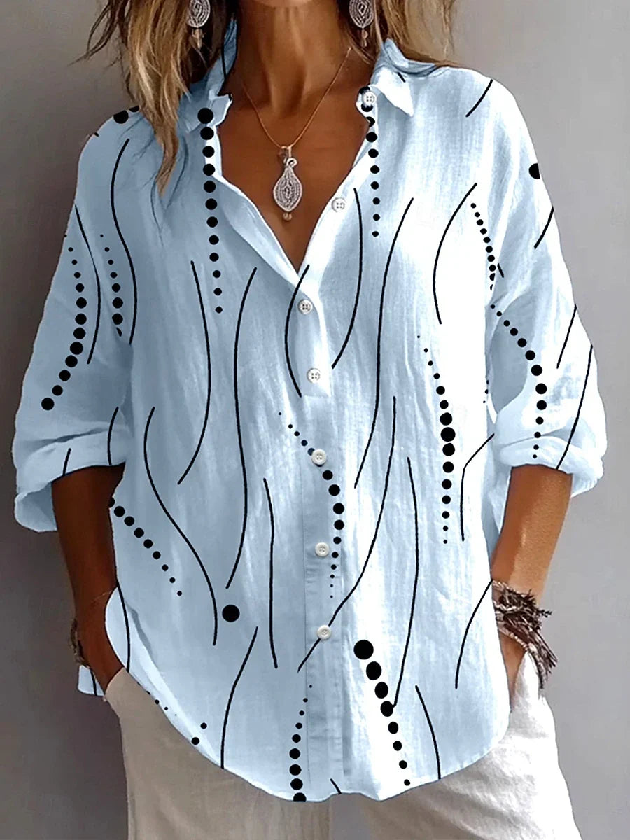 Flavia | Camicia Comoda con Stampa Artistica