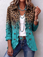 Cassandre | Blazer Leopardo Sfumato con Volant