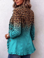Cassandre | Blazer Leopardo Sfumato con Volant