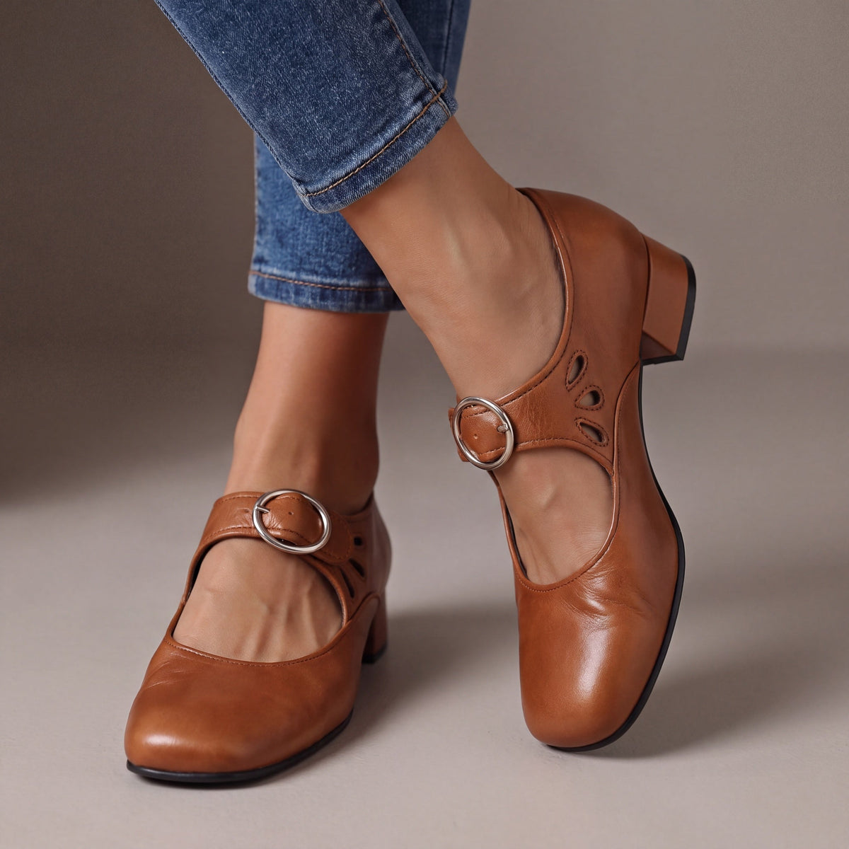 Elowen | Mary Janes con Tacco a Blocco e Fibbia