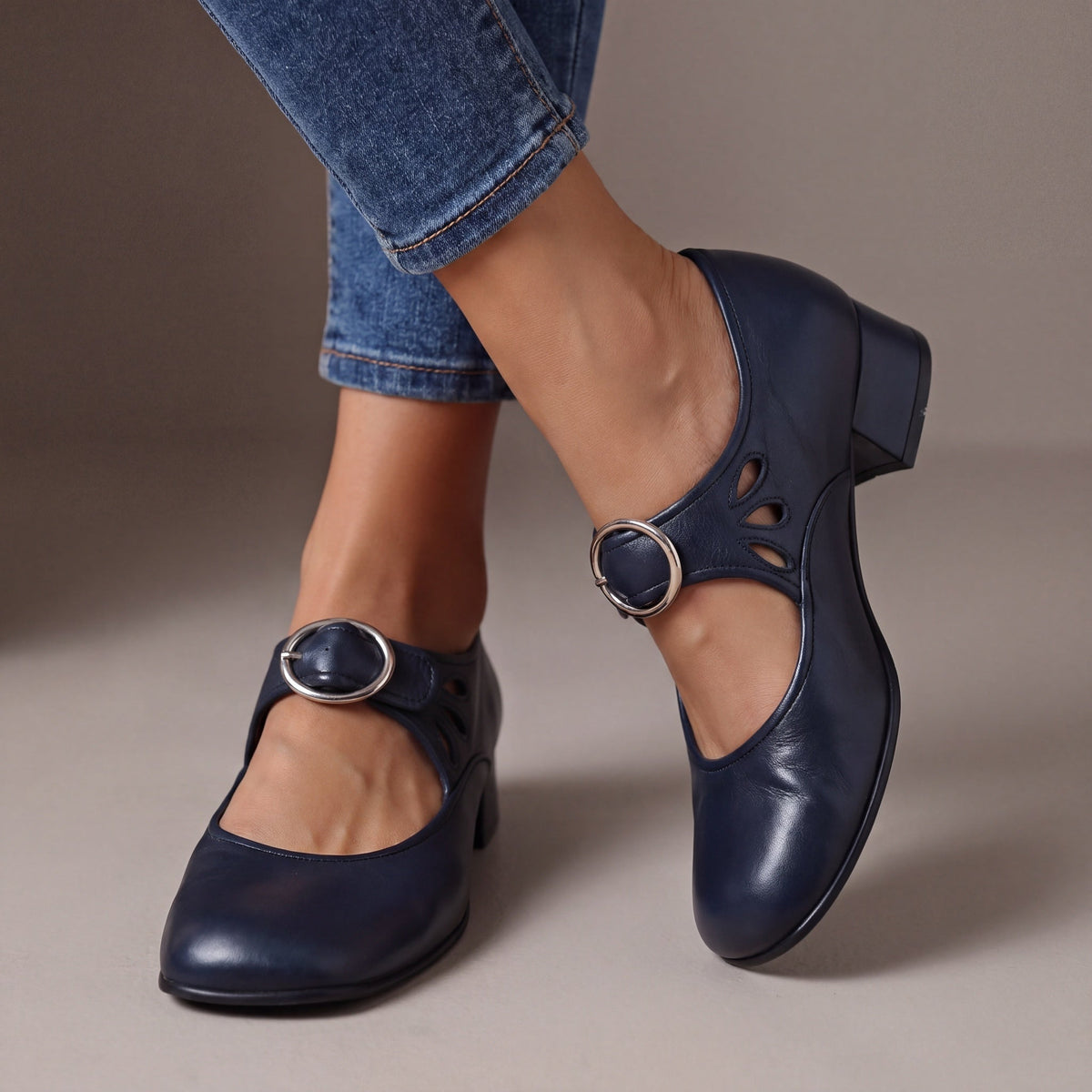 Elowen | Mary Janes con Tacco a Blocco e Fibbia