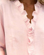 Rosalinda | Camicetta con Scollo a V e Rouches